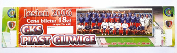 Bilet mecz GKS Piast Gliwice, II liga jesień 2006