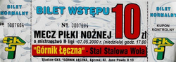 Bilet Górnik Łęczna - Stal Stalowa Wola II liga (07.05.2000)