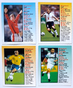 Karty Słynni zagraniczni piłkarze 1998-1999 - 27 sztuk (Bravo Sport)