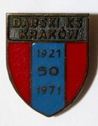 Odznaka 50 lat Dąbski KS Kraków 1921-1971 (PRL, emalia)