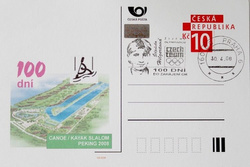 Karta pocztowa FDC Igrzyska Olimpijskie Pekin 2008 kajakarstwo górskie (Czechy)