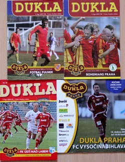 Programy Dukla Praga II Liga 2008-2009 (4 sztuki)