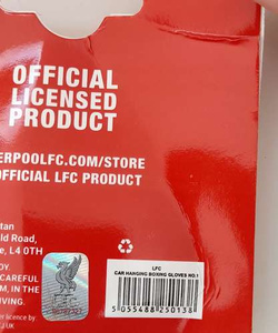 Zawieszka do auta Liverpool FC mini rękawice bokserskie (produkt oficjalny)