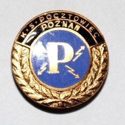 KS Pocztowiec Poznań z pozłacanym wieńcem (emalia)