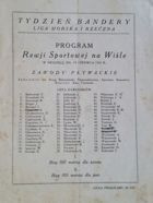 Program Rewji Sportowej na Wiśle - Warszawa (14.06.1925)