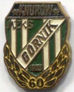 Odznaka 60 lat MZKS Górnik Knurów (PRL, lakier)