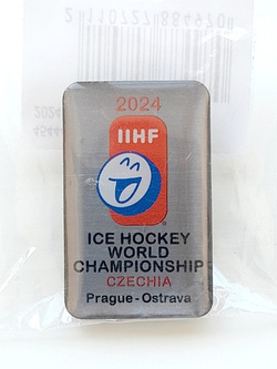 Odznaka Mistrzostwa Świata w Hokeju na Lodzie Grupa A, Czechy 2024 (epoksyd, produkt oficjalny)