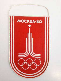 Proporczyk Letnie Igrzyska Olimpijskie Moskwa 1980 duży