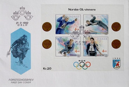 Koperta FDC Norwescy mistrzowie olimpijscy (Norwegia)