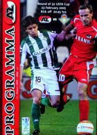Program AZ Alkmaar - Real Betis Sewilla Puchar UEFA (23.02.2006)