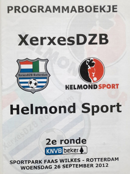 Program mecz XerkxesDZB Rotterdam - Helmond Sport, Puchar Holandii (26.9.2012)