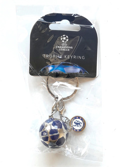 Brelok Chelsea Londyn zwycięzca Ligi Mistrzów 2012 i 2021 piłka 3D z miniaturą trofeum (produkt oficjalny)