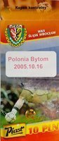 Bilet WKS Śląsk Wrocław - Polonia Bytom II liga (16.10.2005)