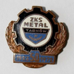 50 lat ZKS Metal Tarnów brązowy wieniec (emalia)
