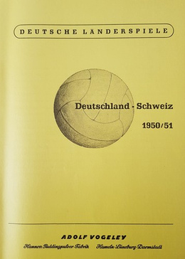 Program Niemcy - Szwajcaria mecze z lat 1950/51 - reprint