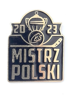 Odznaka GKS Katowice Mistrz Polski 2023 w hokeju na lodzie (lakier, produkt oficjalny)