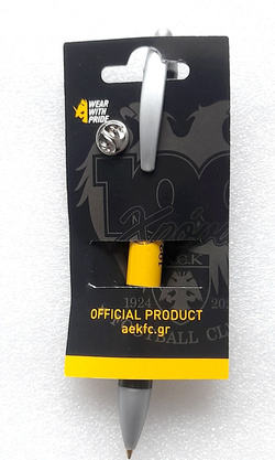 Odznaka i długopis 100 lat AEK Ateny 1924-2024 (produkt oficjalny)