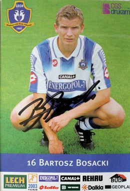 6 zdjęć piłkarzy Lecha Poznań 2003 (z oryginalnymi autografami)