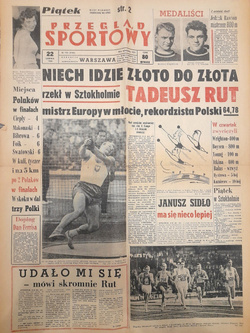 Gazeta Przegląd Sportowy (nr 132/1958) Lekkoatletyczne ME Sztokholm
