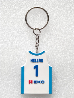 Brelok Reprezentacja Grecji w koszykówce koszulka (produkt oficjalny, gumowy)