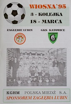 Program Zagłębie Lubin - GKS Katowice I liga (18.03.1995)