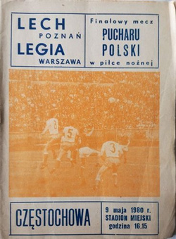 Program Lech Poznań - Legia Warszawa Finał Pucharu Polski (09.05.1980)