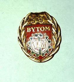 Odznaka 35 lat SKS Start Bytom z wieńcem (PRL, lakier)