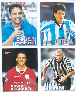 Karty Słynni zagraniczni piłkarze 1998-1999 - 27 sztuk (Bravo Sport)