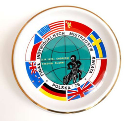 Talerz porcelanowy Finał Indywidualnych Mistrzostw Świata na żużlu 1976 (Chorzów)