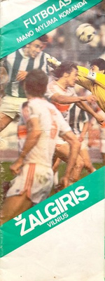 Program informator Żalgiris Wilno piłka nożna 1989