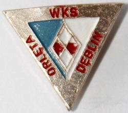 Odznaka WKS Orlęta Dęblin herb (PRL, lakier)