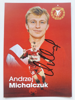 Zdjęcie Andrzej Michalczuk - Widzew Łódź (produkt oficjalny) z oryginalnym autografem 