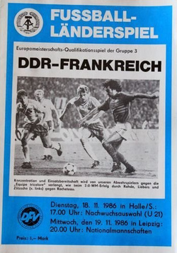 Program NRD - Francja Eliminacje Mistrzostw Europy 1988 (19.11.1986)