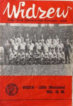 Program Widzew Łódź - Legia Warszawa 1. Liga (06.10.1985)