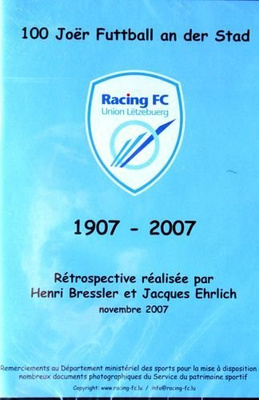 Film DVD 100 lat piłki nożnej w mieście Luksemburg 1907-2007
