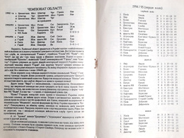 Program Informator Futbol 1994-95. Szachtar Czerwonogród i Szachta Sosniwka (Ukraina)
