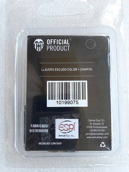 Brelok Valencia CF herb, metalowy (produkt oficjalny)