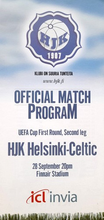 Program mecz HJK Helsinki - Celtic Glasgow, Puchar UEFA (28.9.2000)