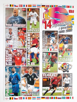 Naklejki Gwiazdy Euro 2000 - 14 sztuk (Bravo Sport)