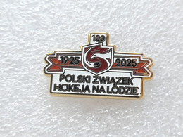 Odznaka 100 lat Polski Związek Hokeja na Lodzie 1925-2025 (lakier)