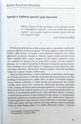 Sport a agresja (AWF Warszawa)