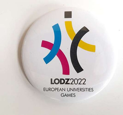 Odznaka-button Europejskie Igrzyska Uniwersyteckie Łódź 2022