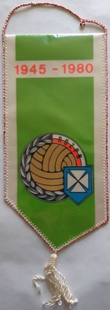 Proporczyk 35 lat Okręgowy Związek Piłki Nożnej Wojewódzka Federacja Sportu Rzeszów 1945 1980