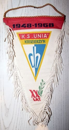 Proporczyk XX lat KS Unia Kędzierzyn 1948-1968