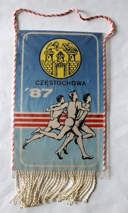 Proporczyk XII Ogólnopolskie Igrzyska Młodzieży Szkolnej Częstochowa 1987