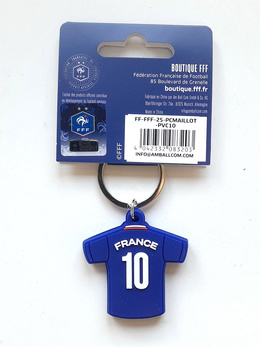 Brelok Reprezentacja Francji koszulka niebieska nr 10, sezon 2025/2026 gumowy (produkt oficjalny)