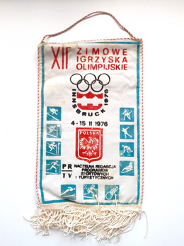 Proporczyk XII Zimowe Igrzyska Olimpijskie Innsbruck 1976, duży (PRL)