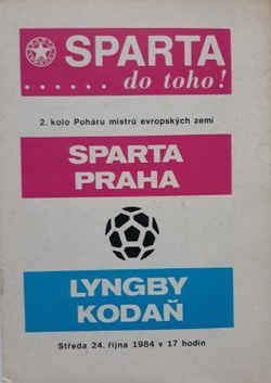 Program Sparta Praga – Lyngby BK Puchar Mistrzów (24.10.1984)
