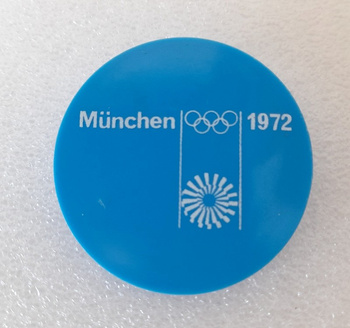 Odznaka Letnie Igrzyska Olimpijskie Monachium 1972 duża (plastik)