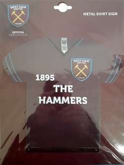 Tabliczka metalowa West Ham United Londyn koszulka (produkt oficjalny)